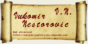 Vukomir Nestorović vizit kartica